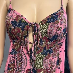 Betsey Johnson Pink floral summer dress medium